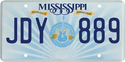 MS license plate JDY889