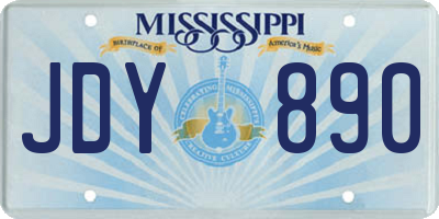 MS license plate JDY890