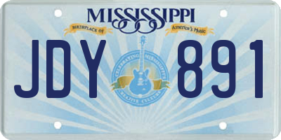 MS license plate JDY891