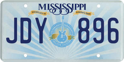 MS license plate JDY896