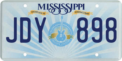 MS license plate JDY898