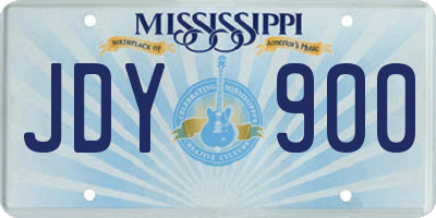MS license plate JDY900