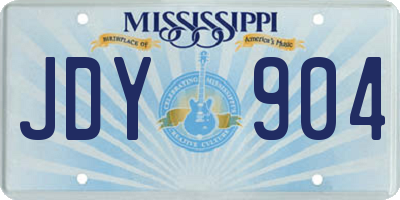 MS license plate JDY904