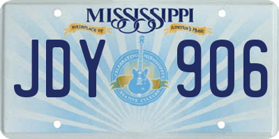 MS license plate JDY906