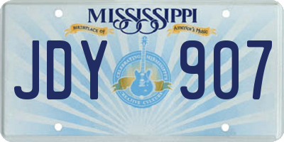 MS license plate JDY907