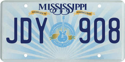 MS license plate JDY908
