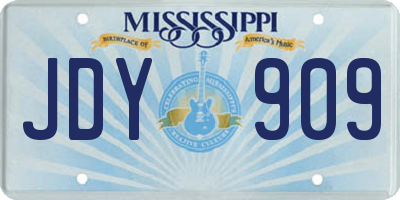 MS license plate JDY909