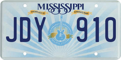 MS license plate JDY910