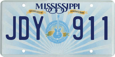 MS license plate JDY911