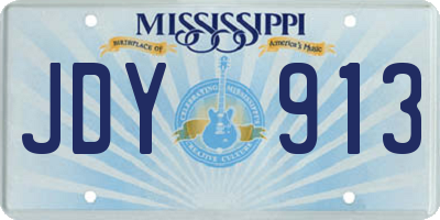 MS license plate JDY913