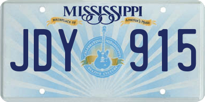 MS license plate JDY915