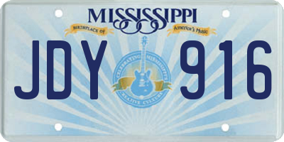 MS license plate JDY916