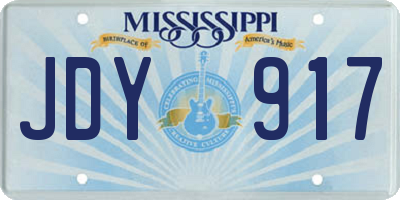 MS license plate JDY917