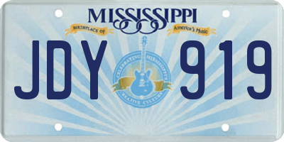 MS license plate JDY919