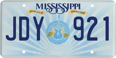 MS license plate JDY921