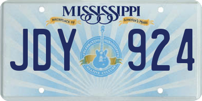 MS license plate JDY924