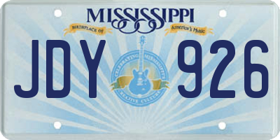 MS license plate JDY926