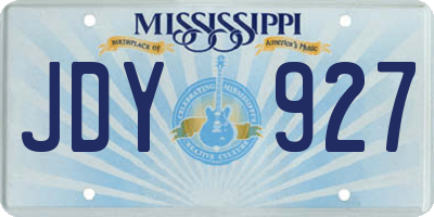 MS license plate JDY927