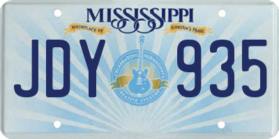 MS license plate JDY935