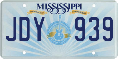 MS license plate JDY939