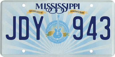 MS license plate JDY943