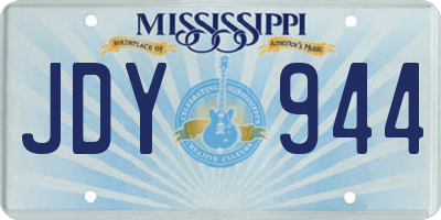 MS license plate JDY944
