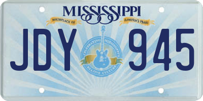 MS license plate JDY945