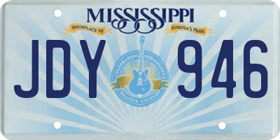 MS license plate JDY946