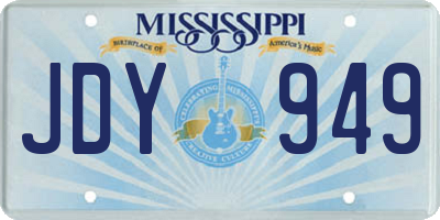 MS license plate JDY949