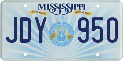 MS license plate JDY950