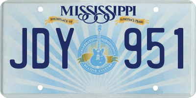 MS license plate JDY951