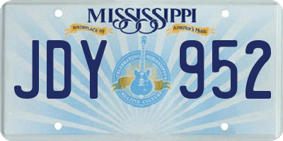 MS license plate JDY952