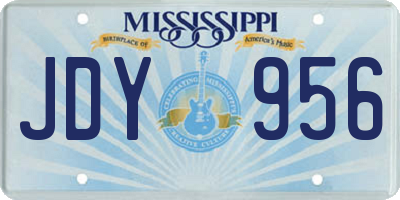MS license plate JDY956