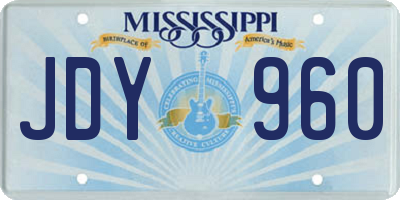MS license plate JDY960