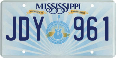 MS license plate JDY961