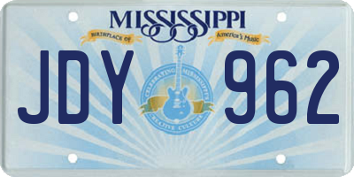 MS license plate JDY962