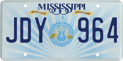MS license plate JDY964