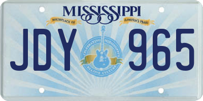 MS license plate JDY965