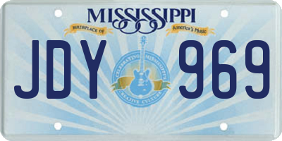 MS license plate JDY969
