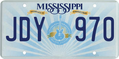 MS license plate JDY970