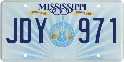 MS license plate JDY971