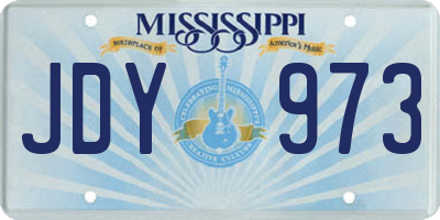 MS license plate JDY973