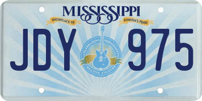 MS license plate JDY975