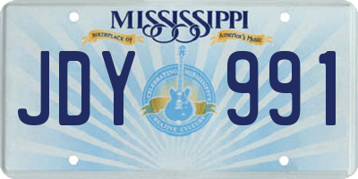 MS license plate JDY991