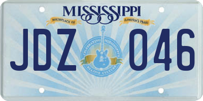MS license plate JDZ046