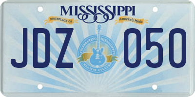 MS license plate JDZ050