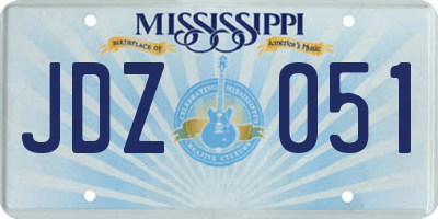 MS license plate JDZ051