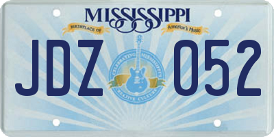 MS license plate JDZ052