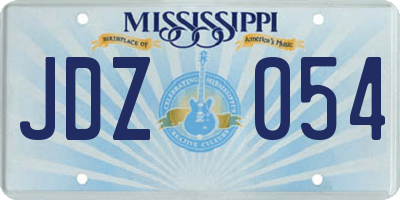 MS license plate JDZ054