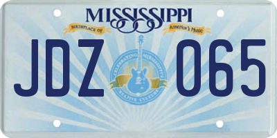 MS license plate JDZ065